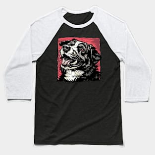 Retro Art Central Asian Shepherd Dog Lover Baseball T-Shirt